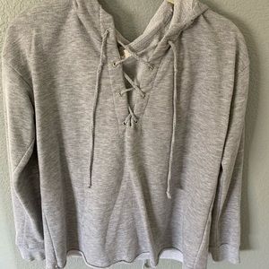 Grey Cropped Light Sweater